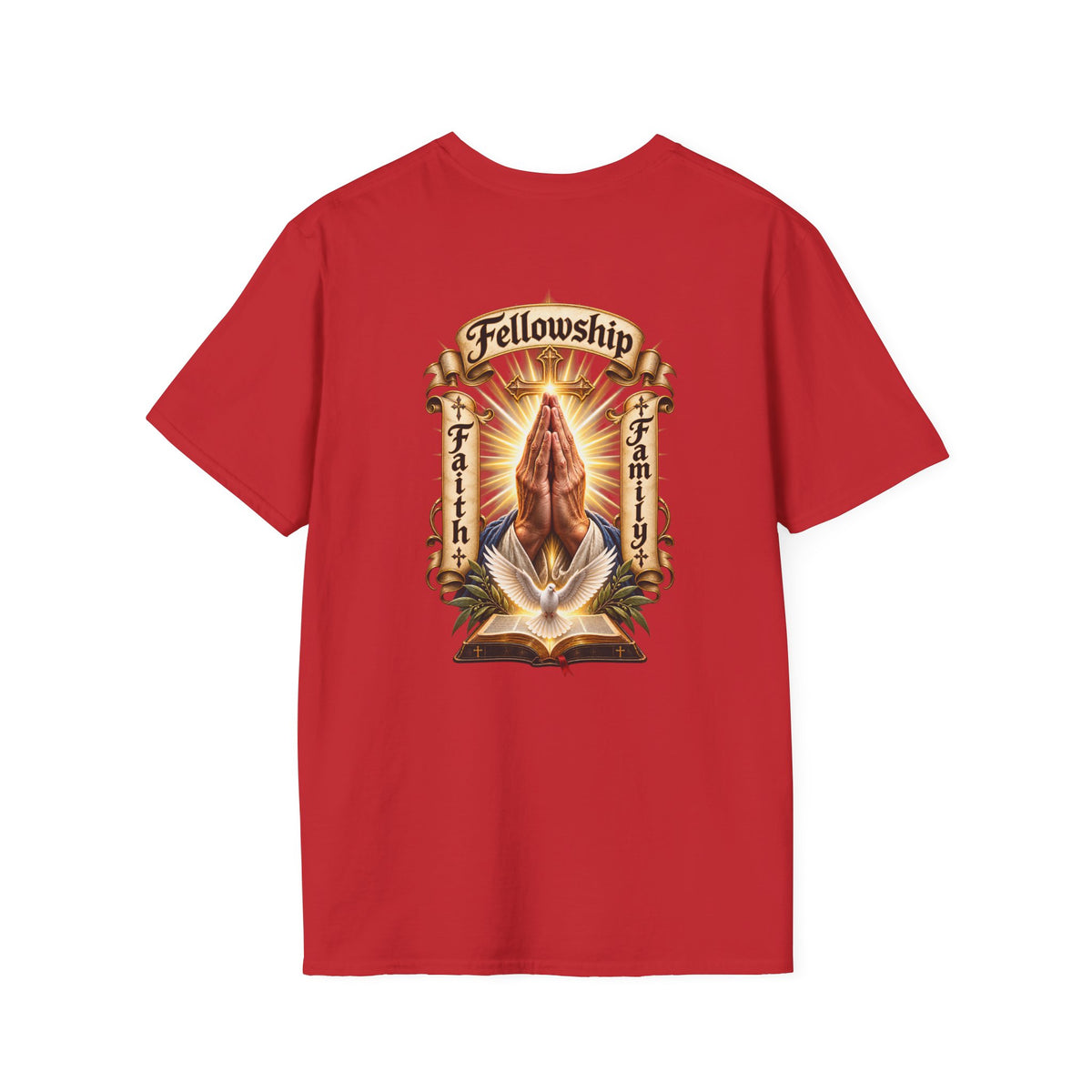 Prayer Hands T-Shirt — Vintage Sacred Heart Religious T-Shirt - Personalized