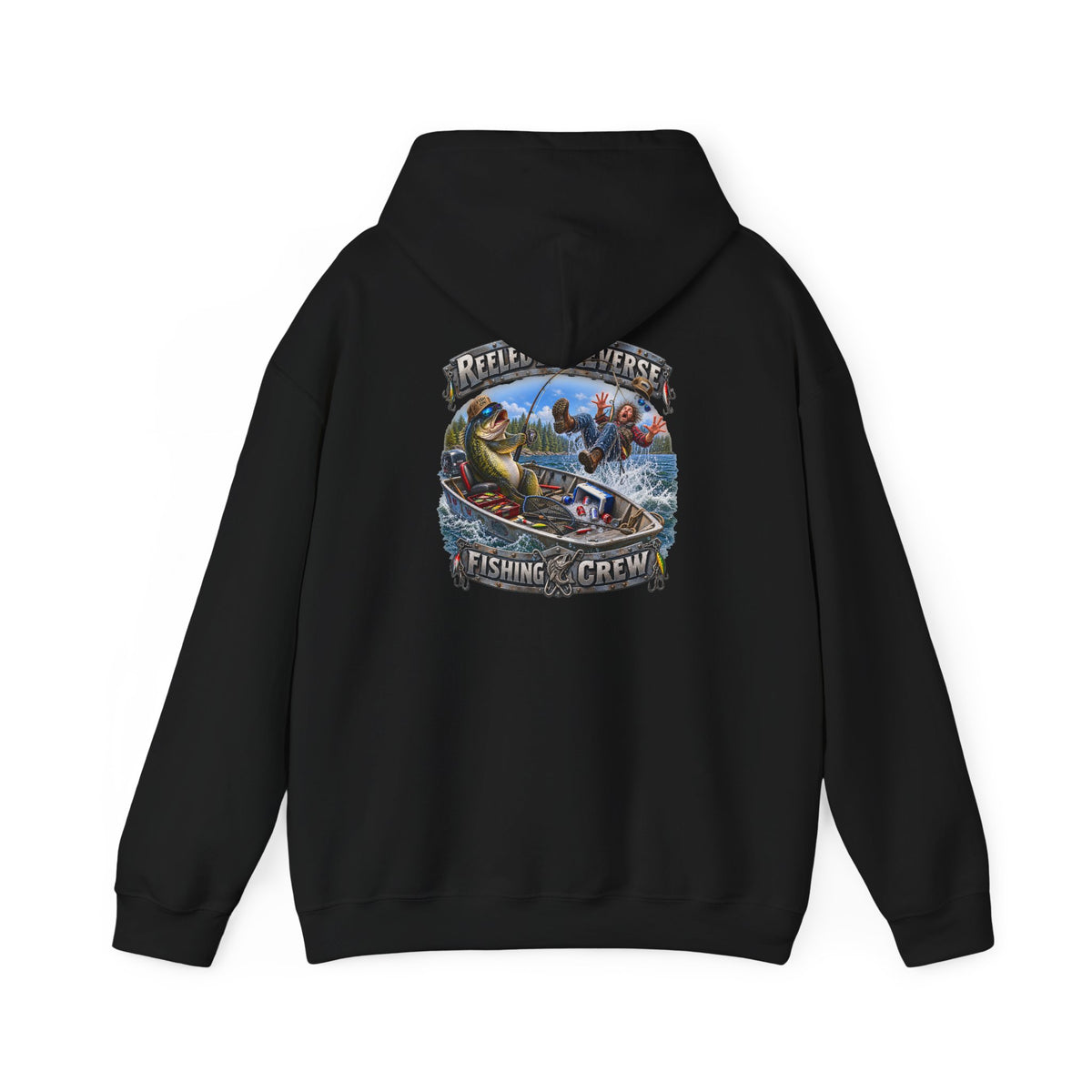 Fishing Hoodie — "Reeled in Reverse" Graphic - Personalized