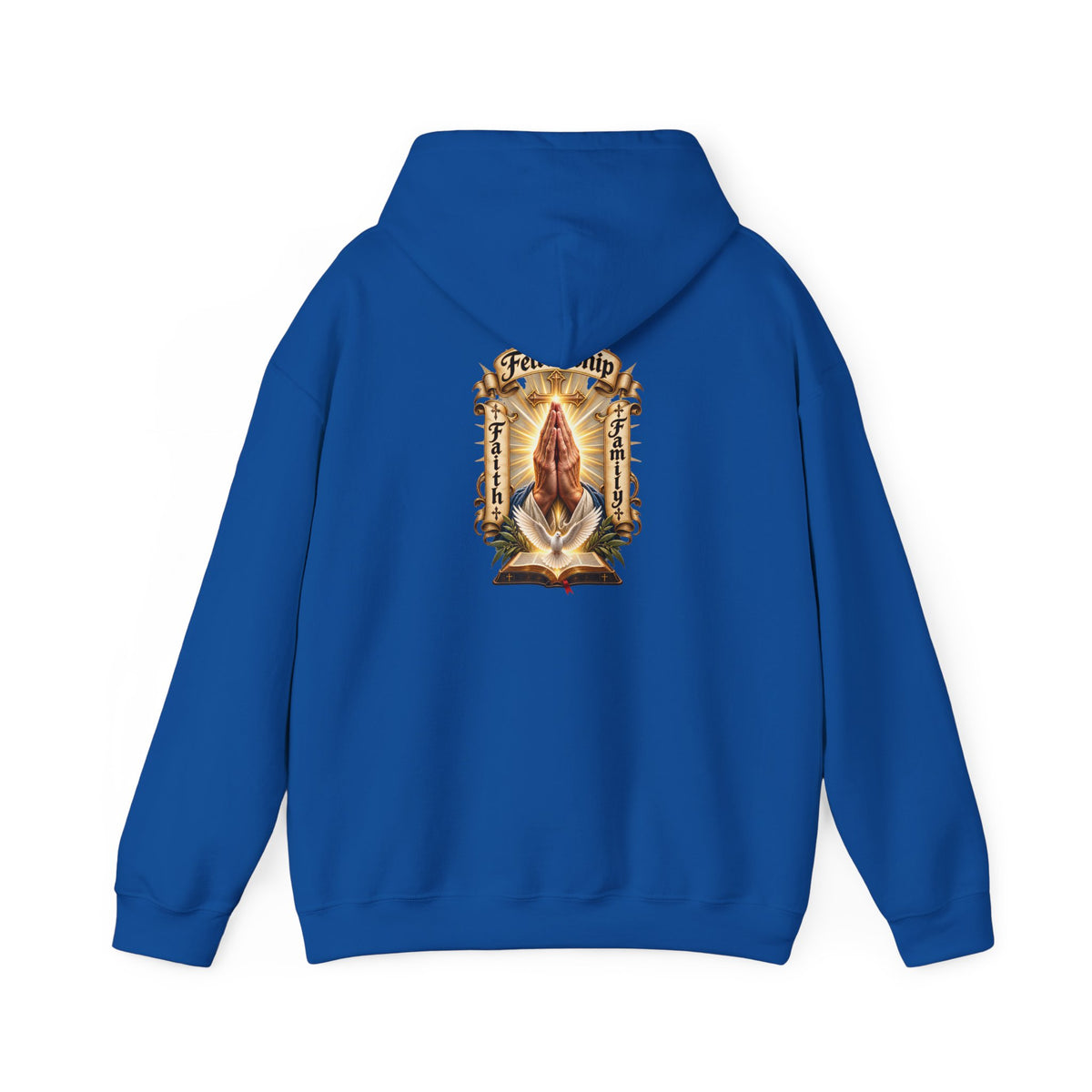 Prayer Hands Hoodie — Vintage Sacred Heart Religious Hoodie - Personalized