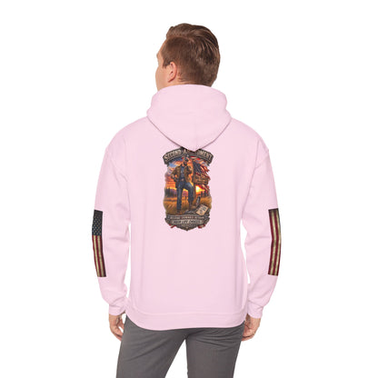 Veteran Tribute Hoodie — American Flag Sleeve Patriotic Military Hoodie