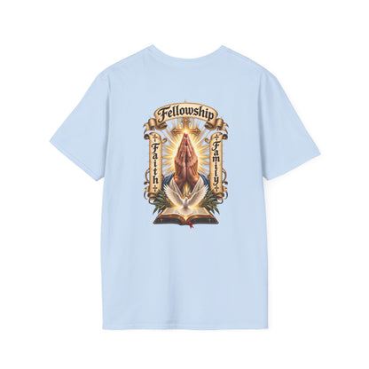 Prayer Hands T-Shirt — Vintage Sacred Heart Religious T-Shirt - Personalized
