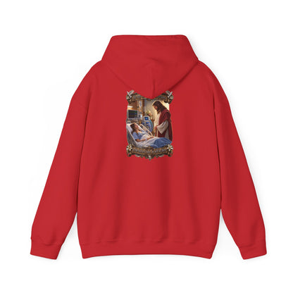 Religious Prayer Hoodie – Comforting Hospital Scene Pullover - Personalized