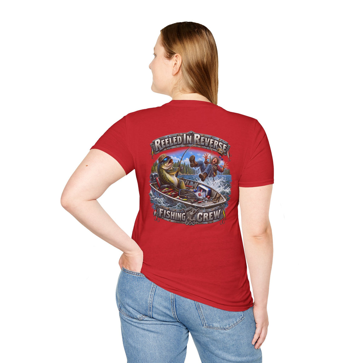 Fishing T-Shirt — "Reeled in Reverse" Graphic - Personalized