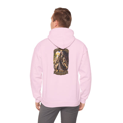 Hoodie: Gothic Angel Guardian Back Print Hoodie – Dark Fantasy Streetwear - Personalized