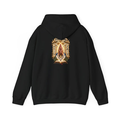 Prayer Hands Hoodie — Vintage Sacred Heart Religious Hoodie - Personalized