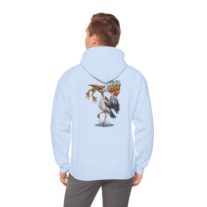 Never Give Up Stork & Frog Crewneck Hoodie - Personalized