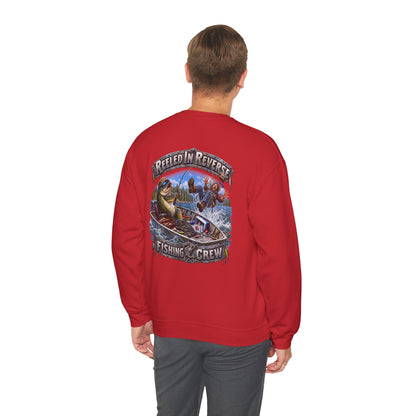 Fishing Crewneck Sweatshirt — "Reeled in Reverse" Graphic - Personalized