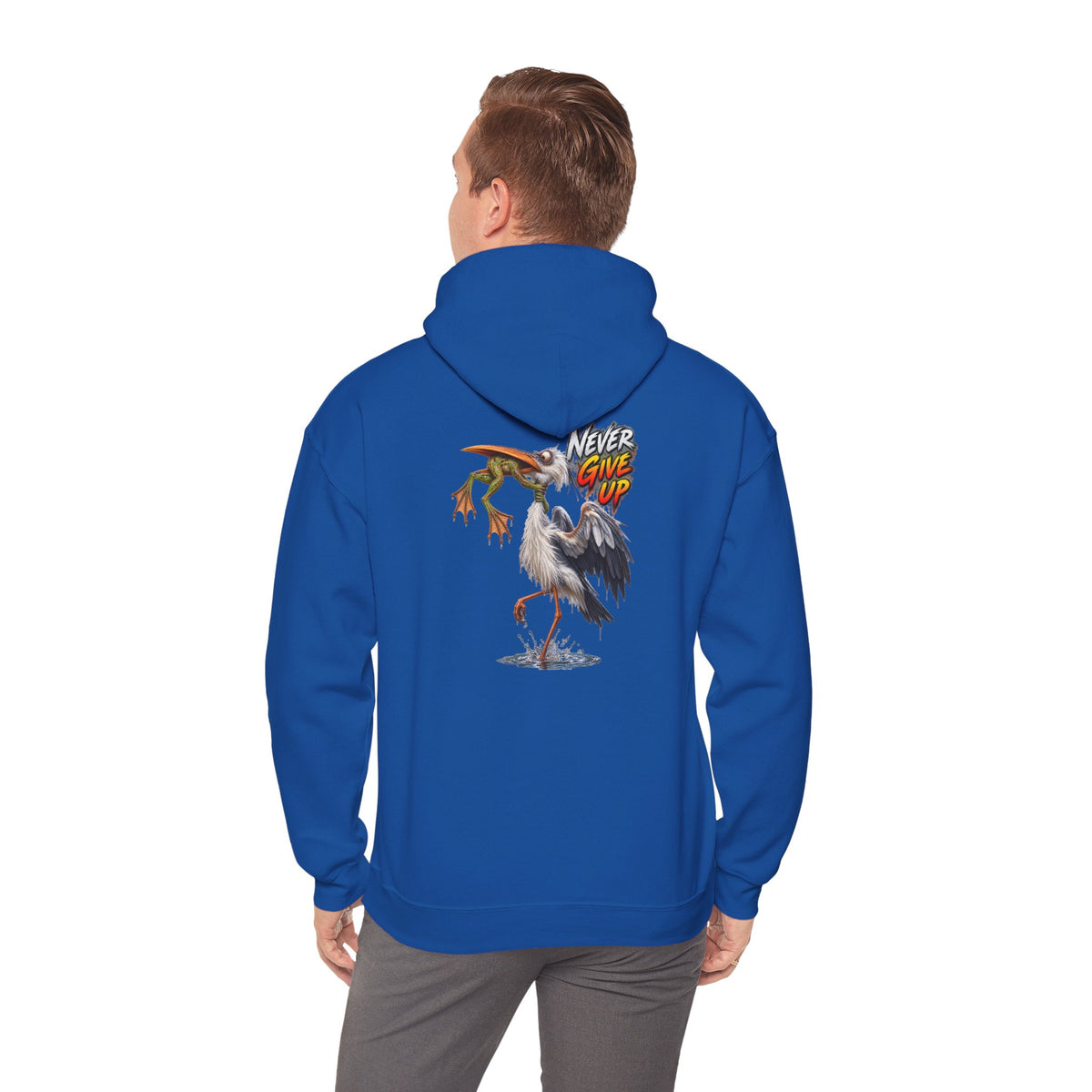 Never Give Up Stork & Frog Crewneck Hoodie - Personalized