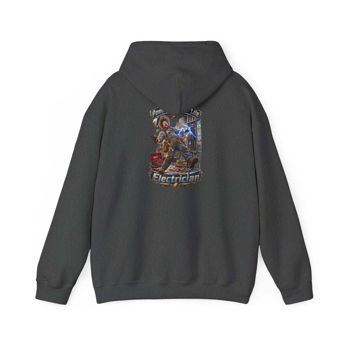 Funny Electrician Crewneck Hoodie — 'Powering Up Your Life' Tradesman Gift - Personalized