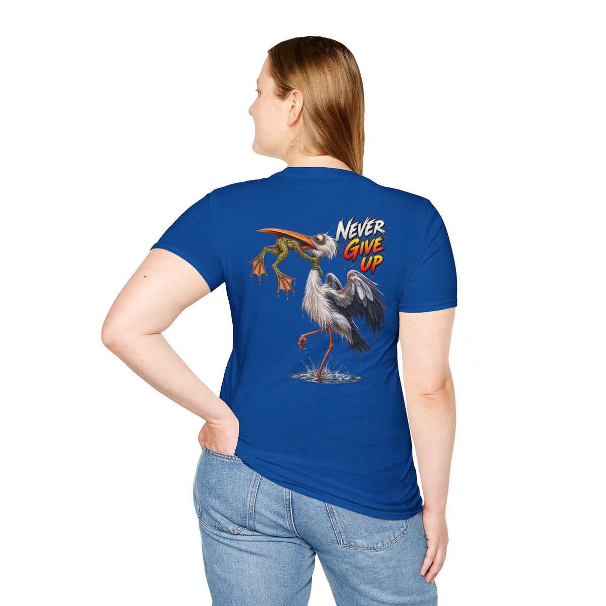 Never Give Up Stork & Frog T-Shirt