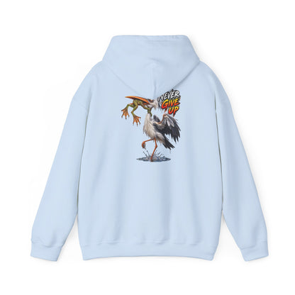 Never Give Up Stork & Frog Crewneck Hoodie