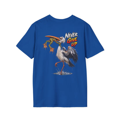 Never Give Up Stork & Frog T-Shirt