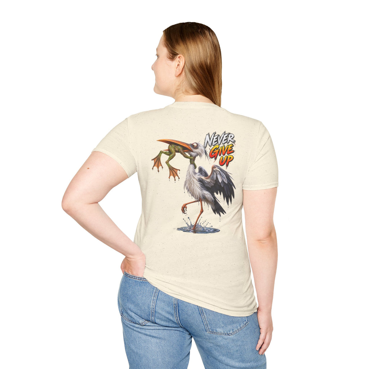 Never Give Up Stork & Frog T-Shirt