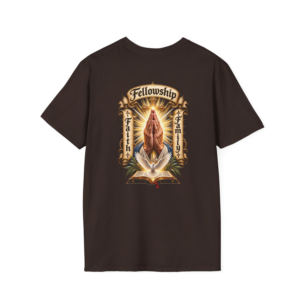 Prayer Hands T-Shirt — Vintage Sacred Heart Religious T-Shirt - Personalized