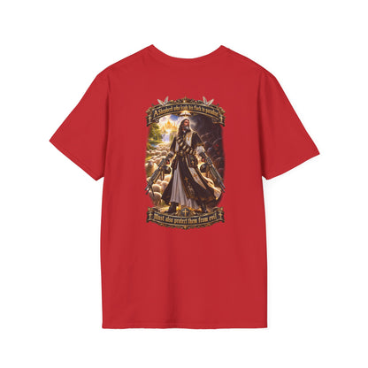 Hoodie: Gothic Angel Guardian Back Print T-Shirt – Dark Fantasy Streetwear - Personalized