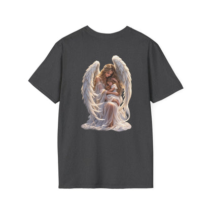 Angel Mother & Child T-Shirt – Serene Guardian Graphic T-Shirt