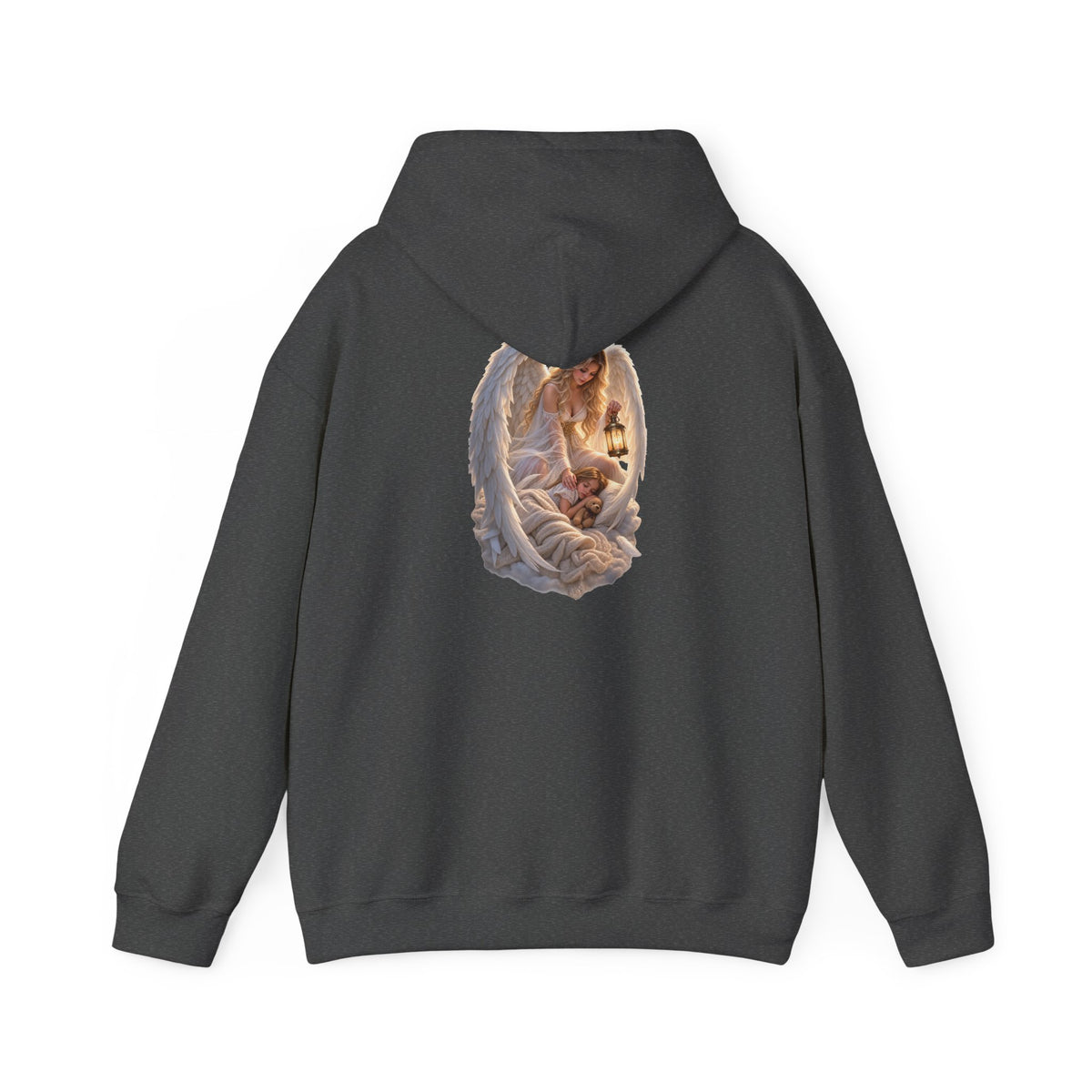 Angel Embrace Hoodie — Serene Guardian Back Print - personalized