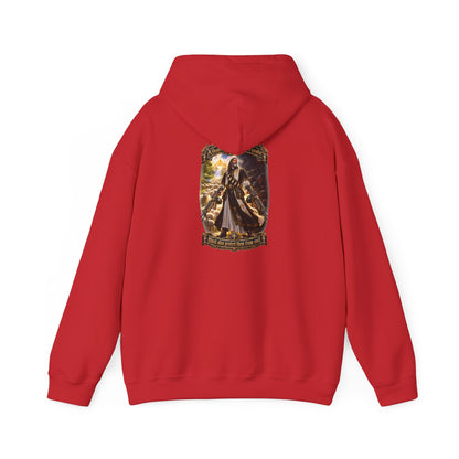 Hoodie: Gothic Angel Guardian Back Print Hoodie – Dark Fantasy Streetwear - Personalized