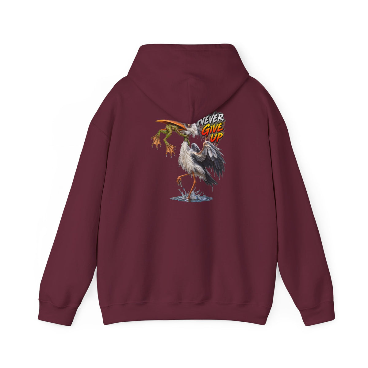 Never Give Up Stork & Frog Crewneck Hoodie