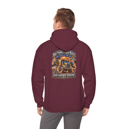 Heavy Equipment Operator Hoodie — "Big Toys for Big Boys" Construction Truck Graphic