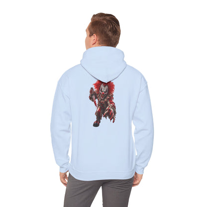 Horror Clown Graphic Hoodie — Creepy Red Pennywise Style Back Print - Personalized