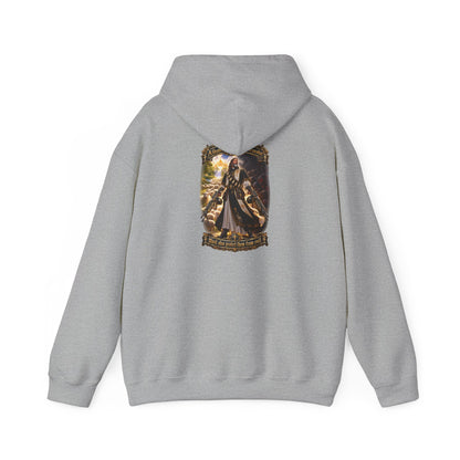 Hoodie: Gothic Angel Guardian Back Print Hoodie – Dark Fantasy Streetwear - Personalized