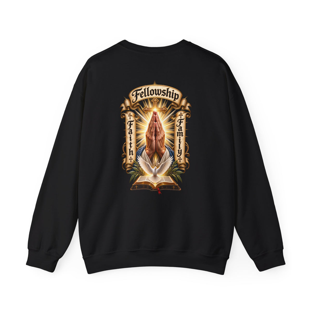 Prayer Hands Sweatshirt — Vintage Sacred Heart Religious Sweatshirt