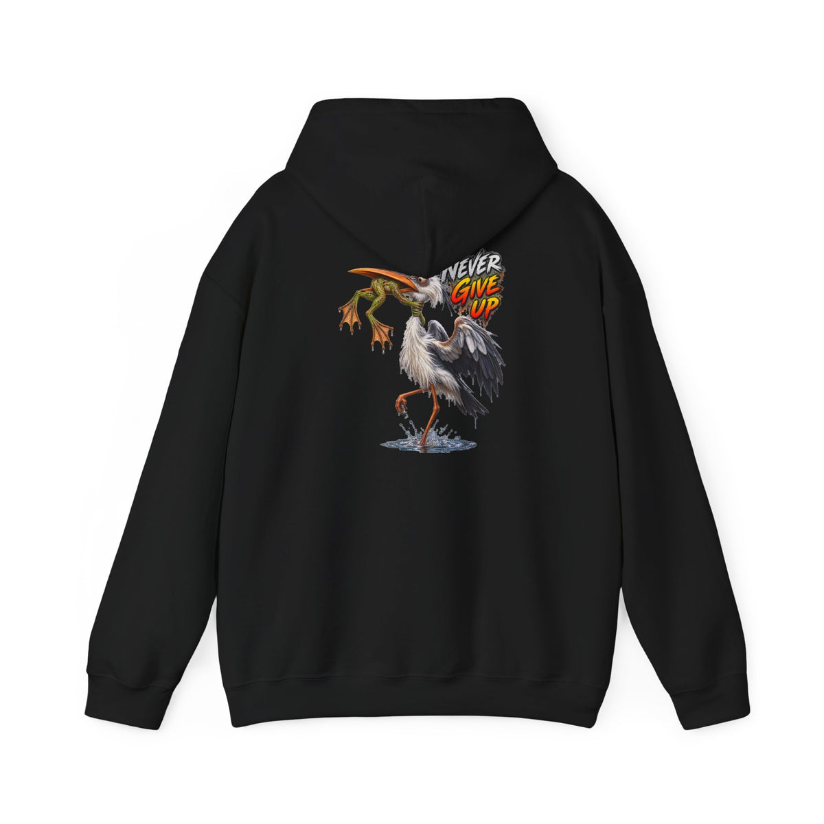 Never Give Up Stork & Frog Crewneck Hoodie