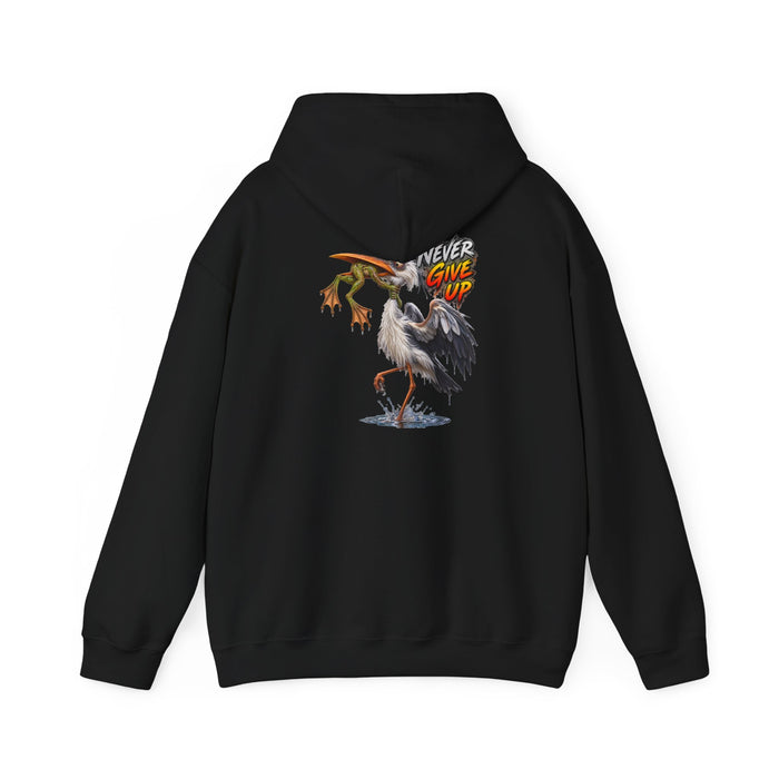 Never Give Up Stork & Frog Crewneck Hoodie