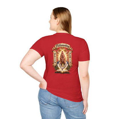Prayer Hands T-Shirt — Vintage Sacred Heart Religious T-Shirt - Personalized