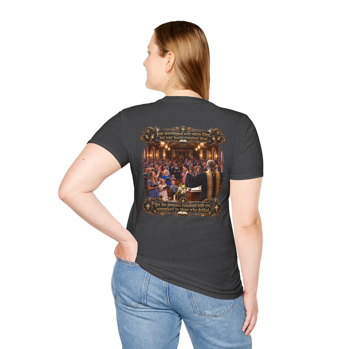 Religious Choir Scene T-Shirt — Church Service Illustration - Personalized