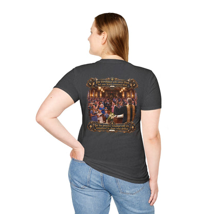 Religious Choir Scene T-Shirt — Church Service Illustration - Personalized