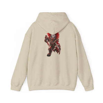 Horror Clown Graphic Hoodie — Creepy Red Pennywise Style Back Print - Personalized