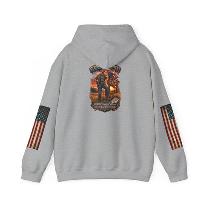 Veteran Tribute Hoodie — American Flag Sleeve Patriotic Military Hoodie