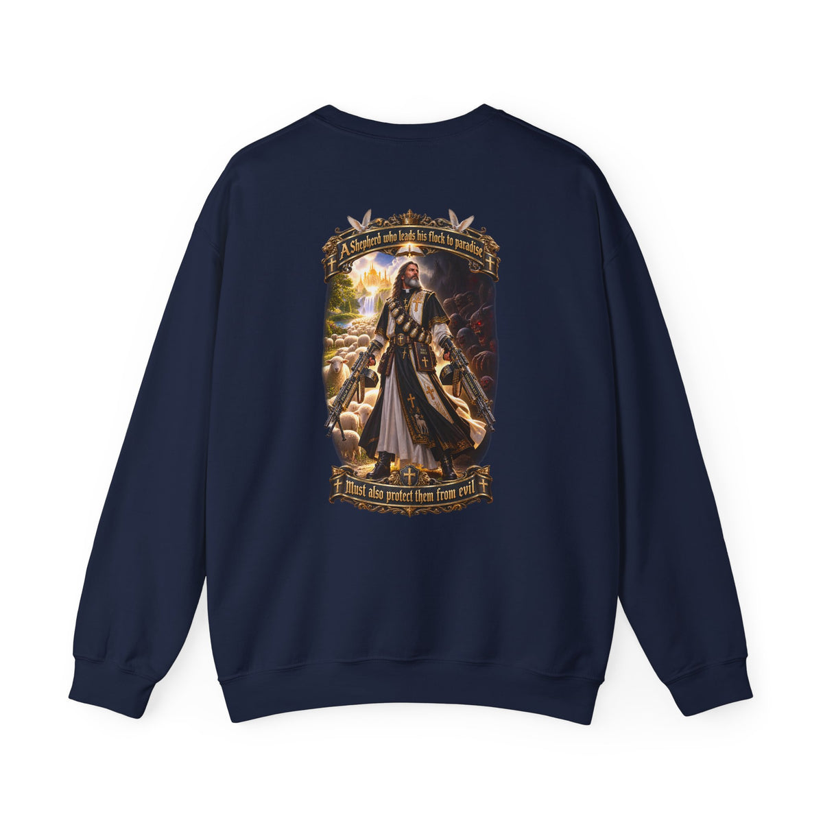Hoodie: Gothic Angel Guardian Back Print Sweatshirt – Dark Fantasy Streetwear - Personalized