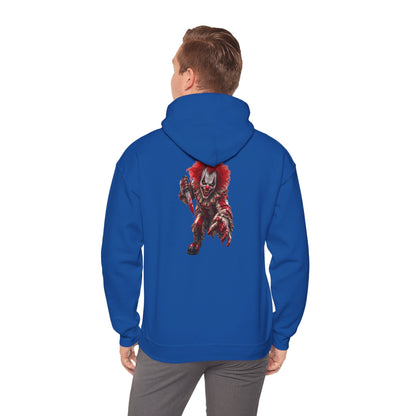 Horror Clown Graphic Hoodie — Creepy Red Pennywise Style Back Print - Personalized