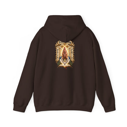 Prayer Hands Hoodie — Vintage Sacred Heart Religious Hoodie