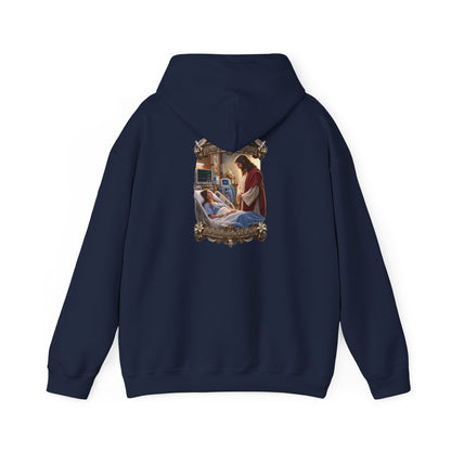 Religious Prayer Hoodie – Comforting Hospital Scene Pullover - Personalized