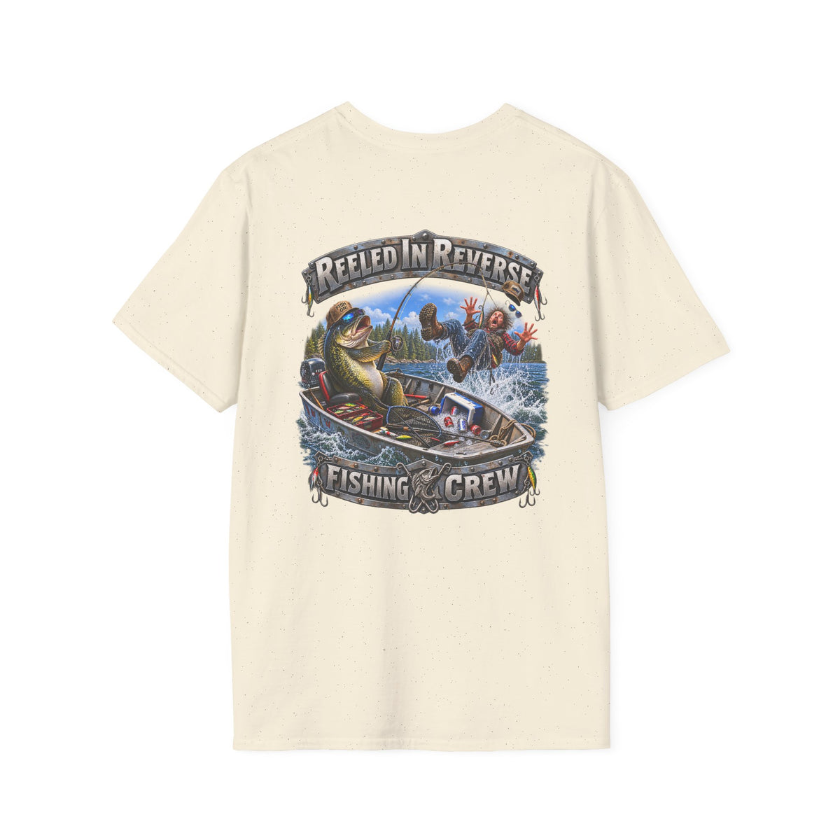 Fishing T-Shirt — "Reeled in Reverse" Graphic - Personalized