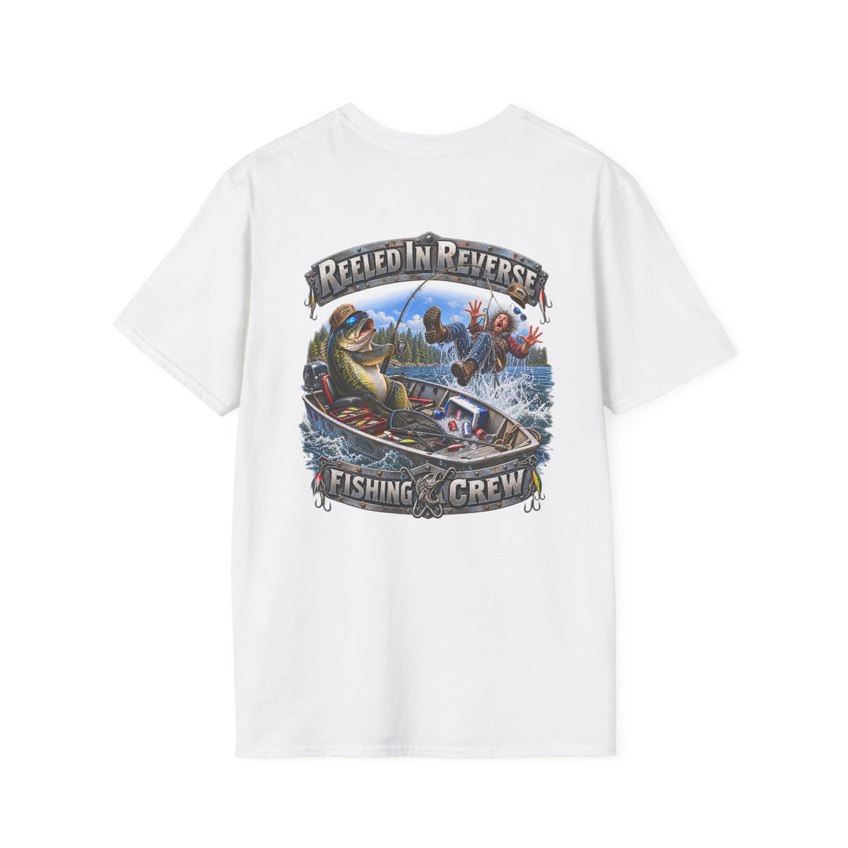 Fishing T-Shirt — "Reeled in Reverse" Graphic - Personalized
