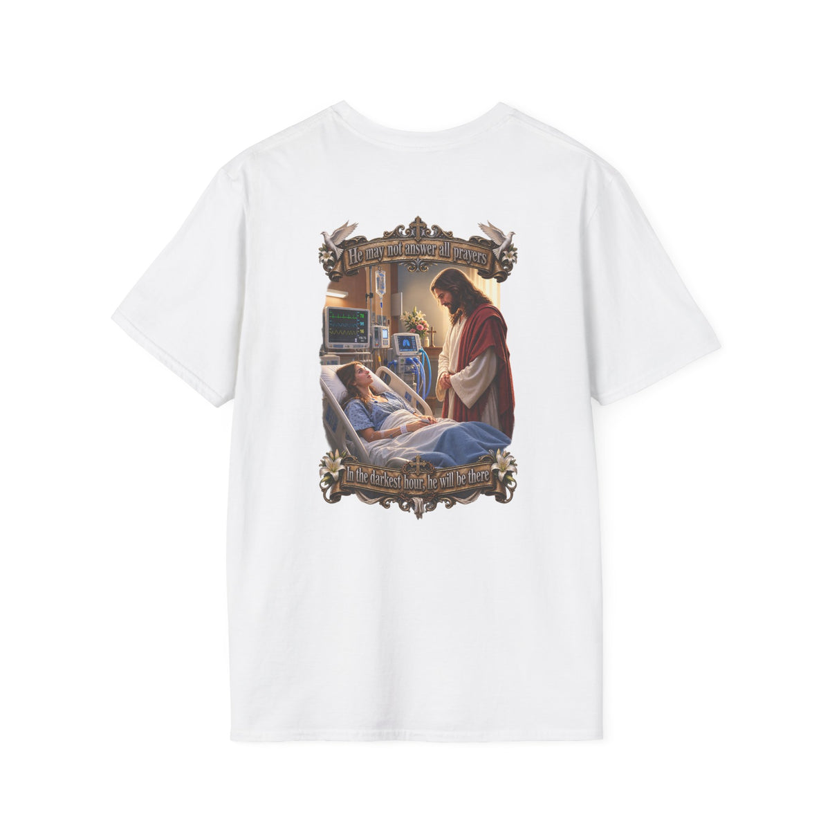 Religious Prayer T-Shirt – Comforting Hospital Scene Pullover - Personalized