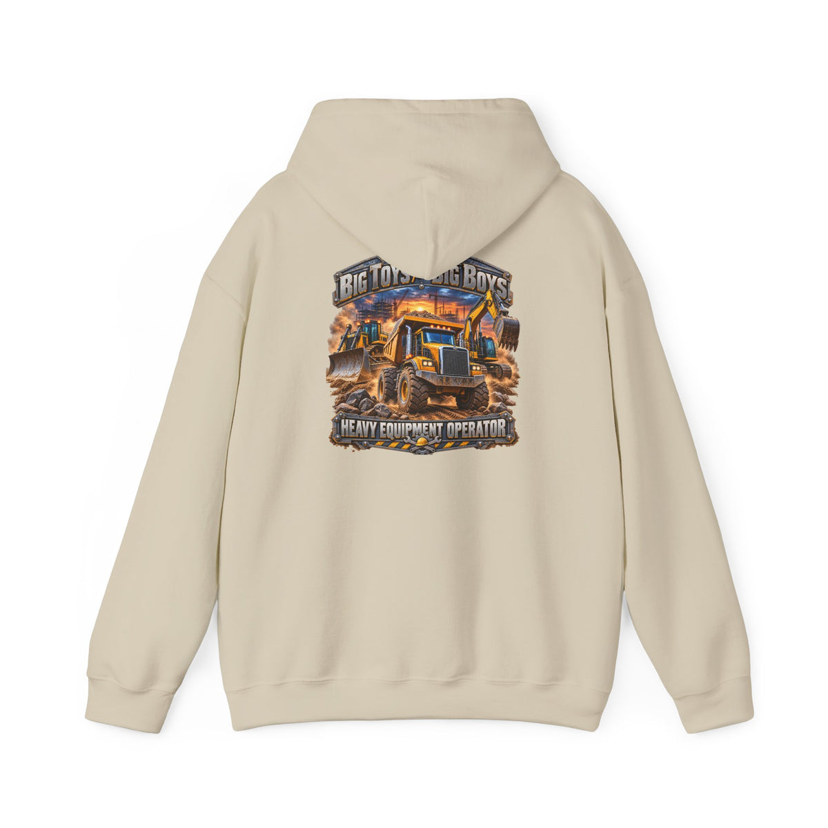 Heavy Equipment Operator Hoodie — "Big Toys for Big Boys" Construction Truck Graphic - Personalized