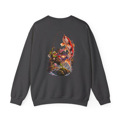 Koi Fishing Crewneck Sweatshirt — Asian Garden Koi Pond Graphic