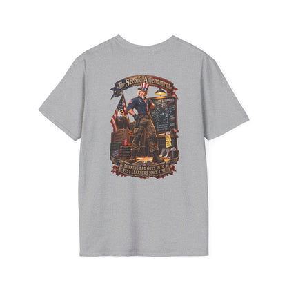 Patriotic Revolutionary War T-Shirt — Vintage American Flag Sleeves