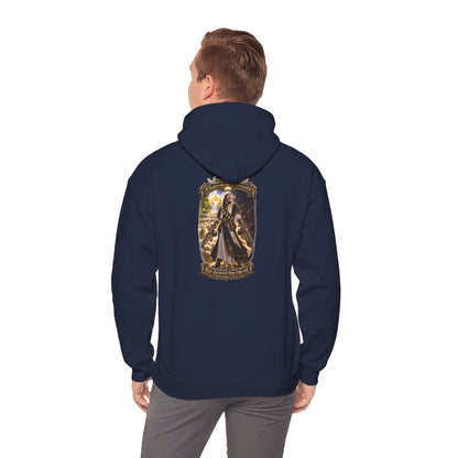 Hoodie: Gothic Angel Guardian Back Print Hoodie – Dark Fantasy Streetwear