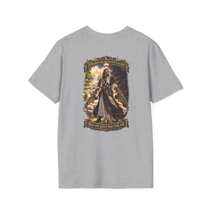 Hoodie: Gothic Angel Guardian Back Print T-Shirt – Dark Fantasy Streetwear - Personalized