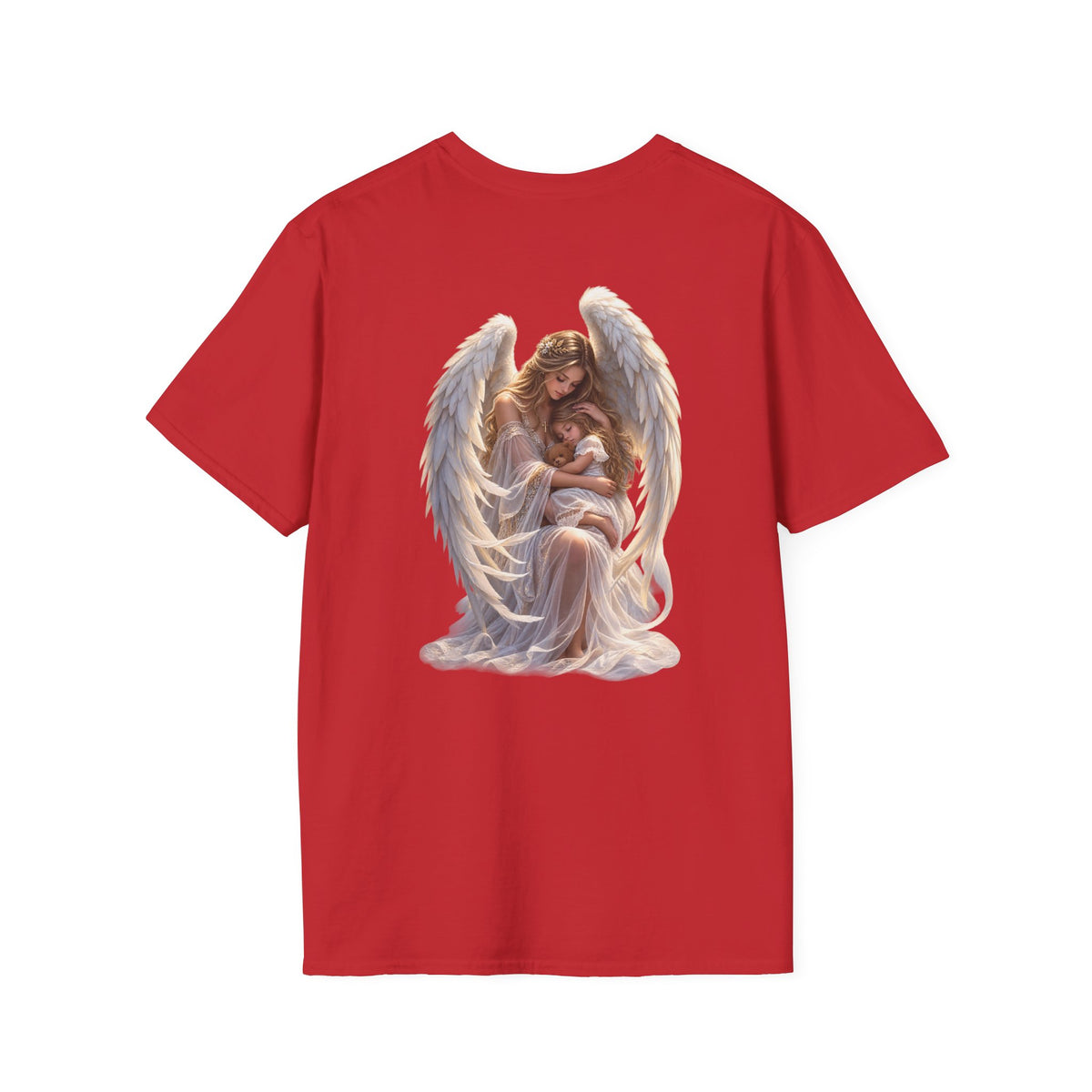 Angel Mother & Child T-Shirt – Serene Guardian Graphic T-Shirt