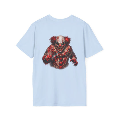 Horror Clown Bear T-Shirt— Creepy Bloodied Teddy Graphic T-Shirt