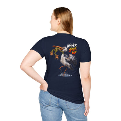 Never Give Up Stork & Frog T-Shirt - Personalized