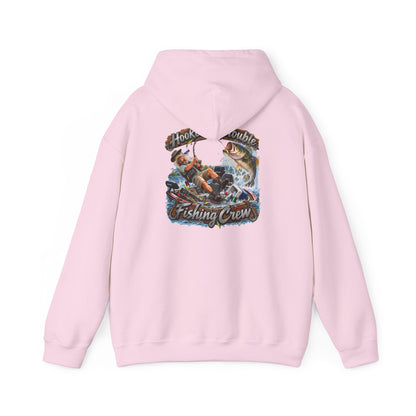 Fishing Crew Hoodie — "Hooked on Trouble" Graphic Hoodie